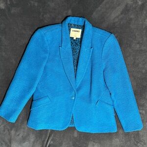 L'AGENCE Vibrant Blue Textured Blazer